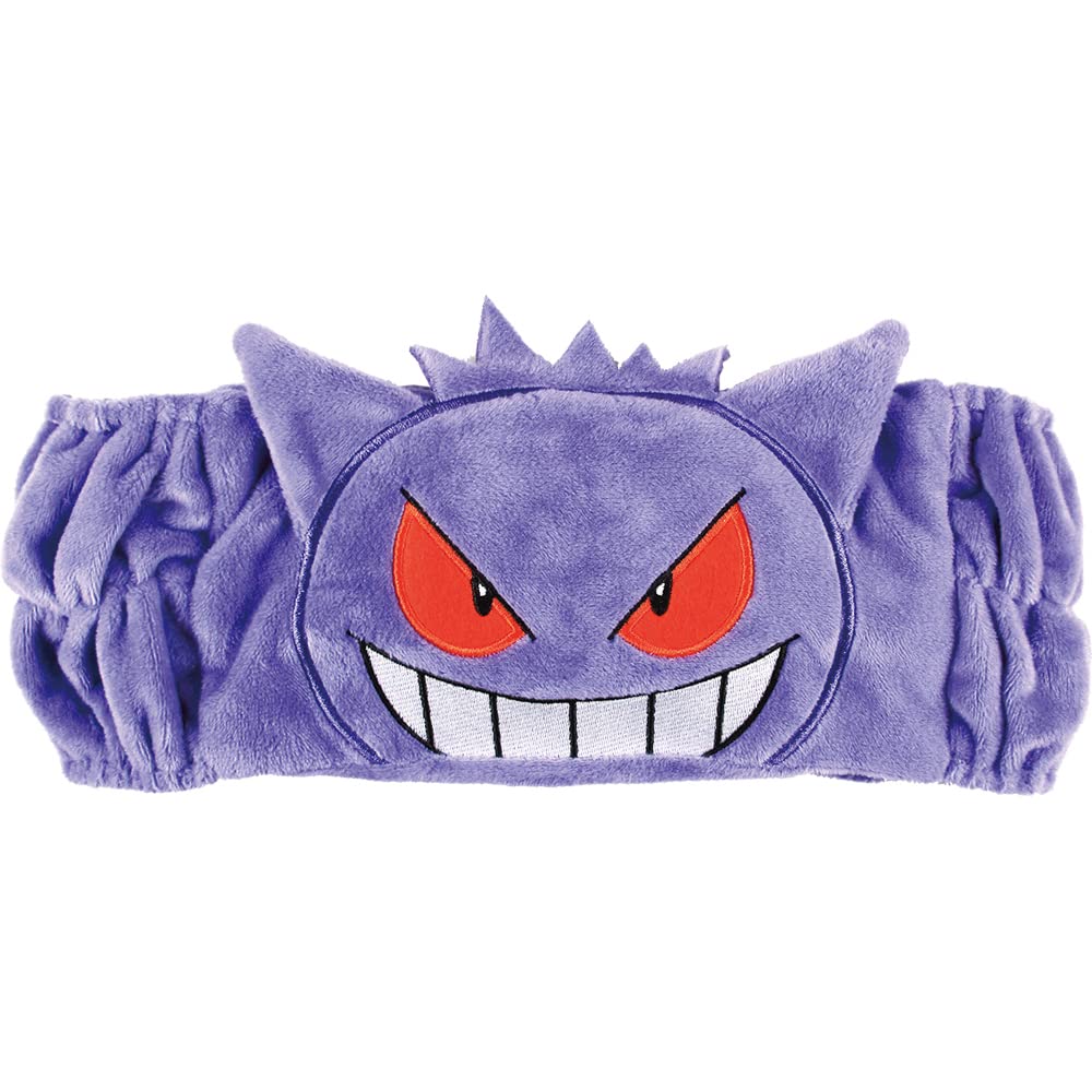 Gengar Pokemon Hair Band: purple plush headband with red eyes and a wide toothy grin