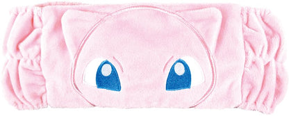 Mew Pokemon Hair Band: pale pink plush headband with large blue eyes
