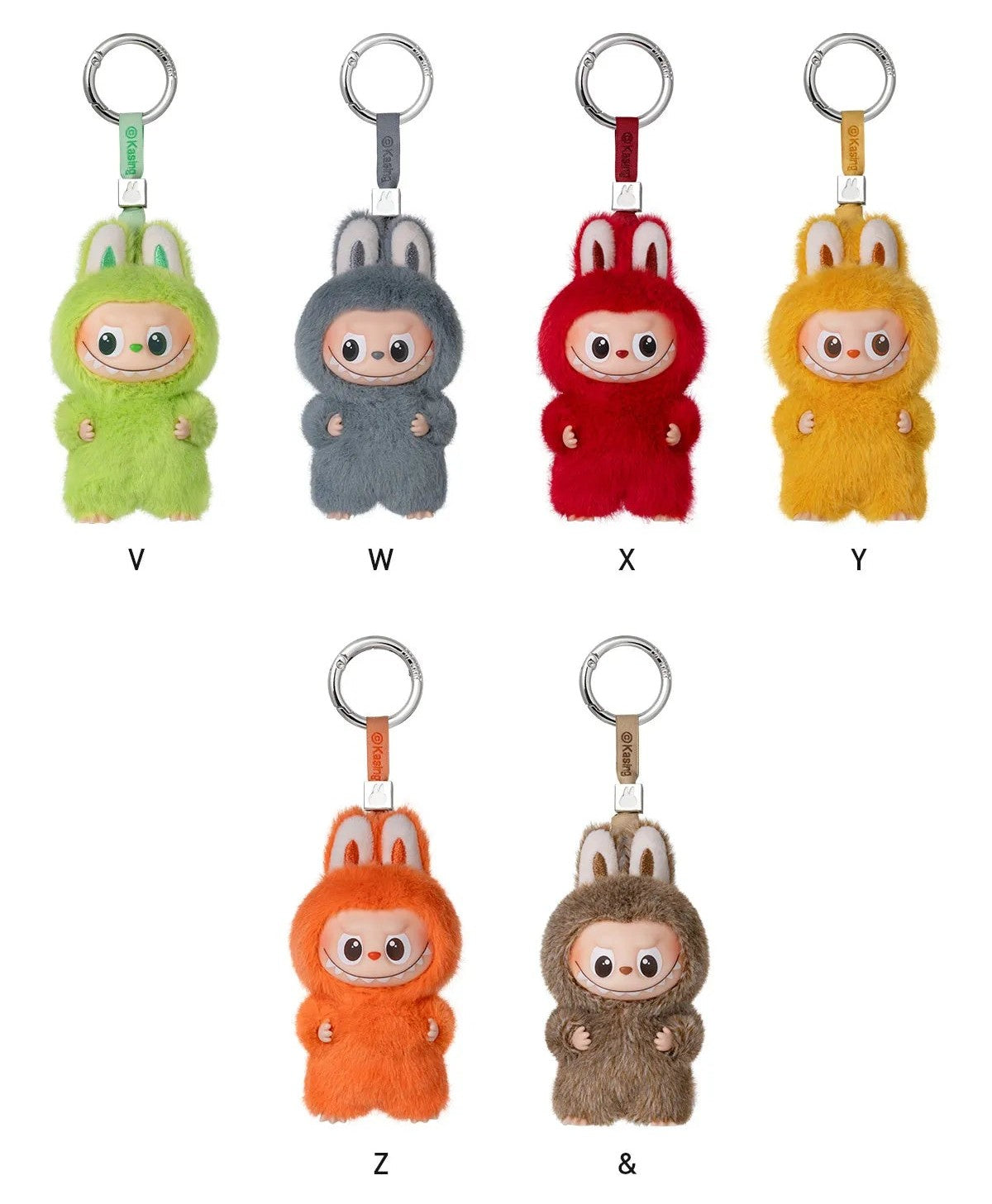Labubu Pin for Love N-Z lineup, part 2 of 2: pendants V to Z plus the & design